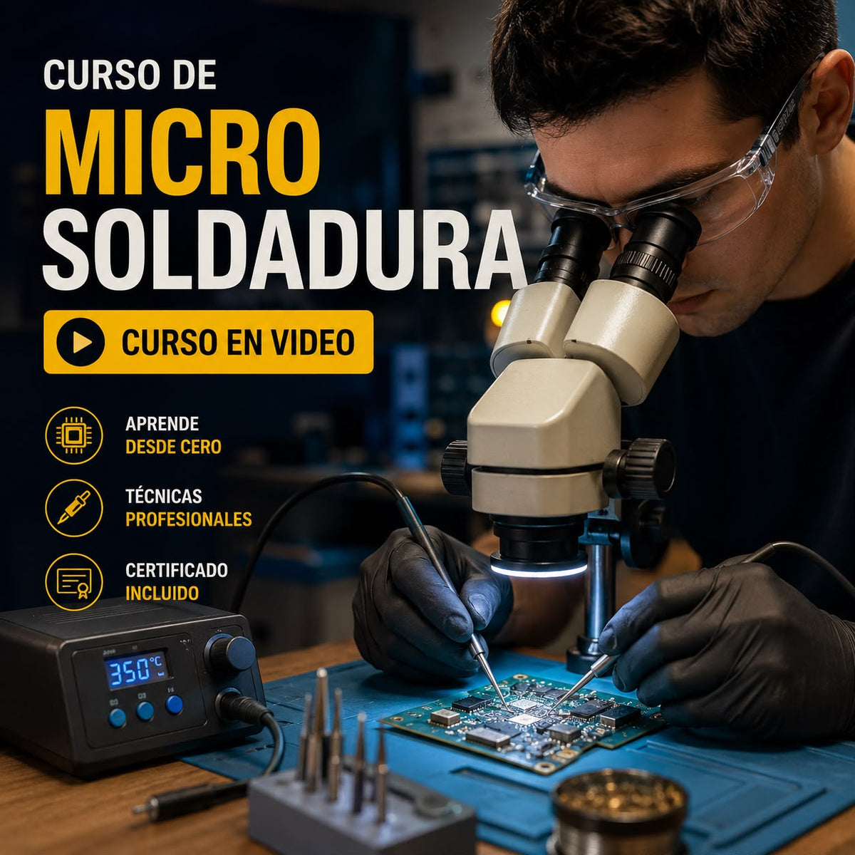 CURSO DE MICRO SOLDADURA-En video de 0 a experto