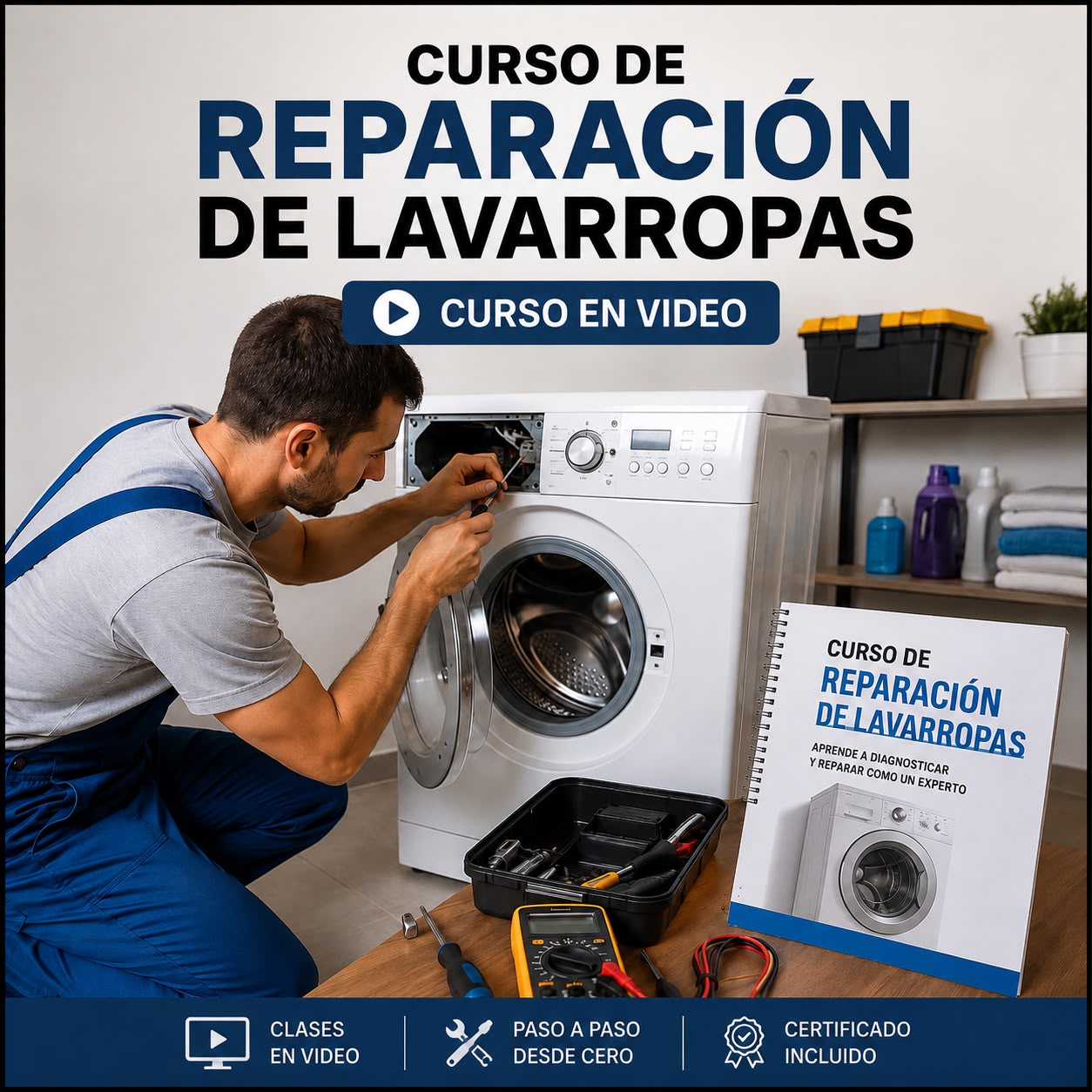 CURSO COMPLETO DE REPARACION DE LAVARROPAS-En video